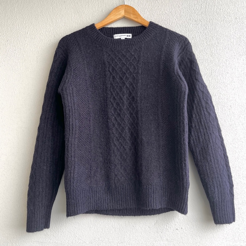 Uniqlo x Ines de la Fressange | Navy Wool Blend Sweater